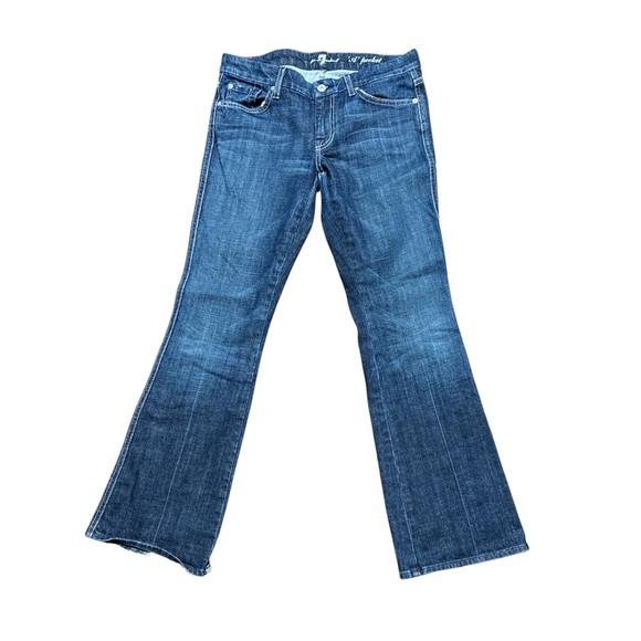 7 for all Mankind woman's size 29 Pocket low rise bootcut flare denim jeans - Picture 1 of 9
